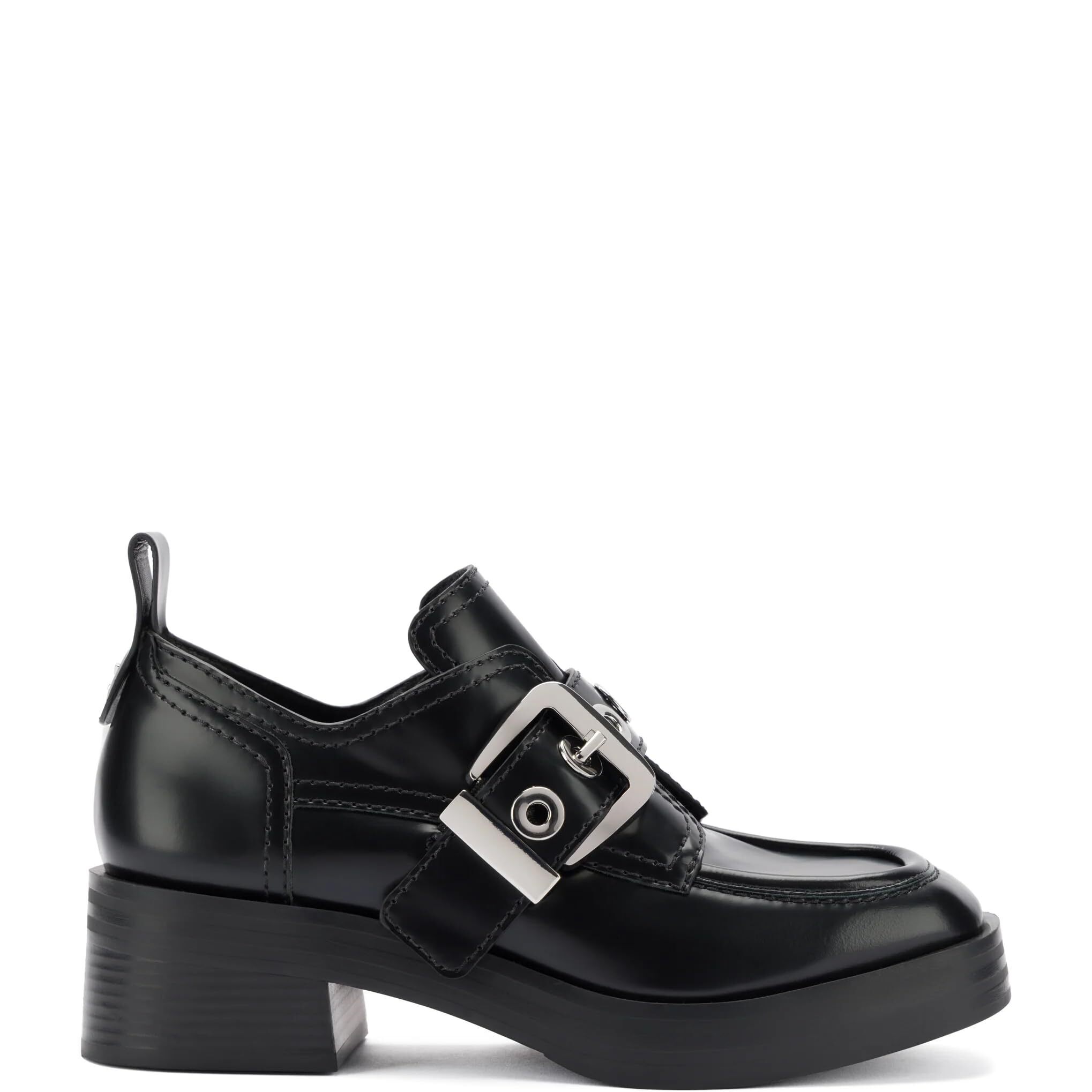 Larroude Stewart Women's Oxford Black Leather Black 7.5